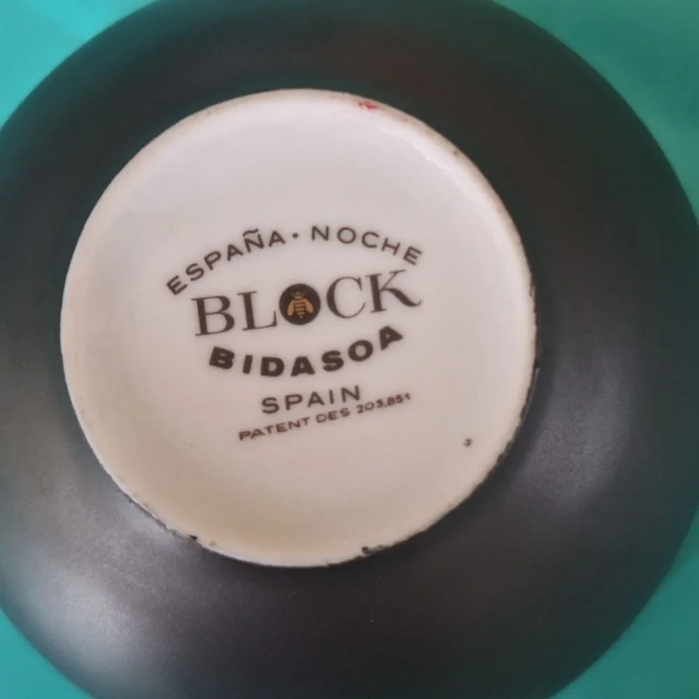 Espana Noche Block Bidasoa Demitasse/Tea Serving Pieces Spain VTG Black Matte